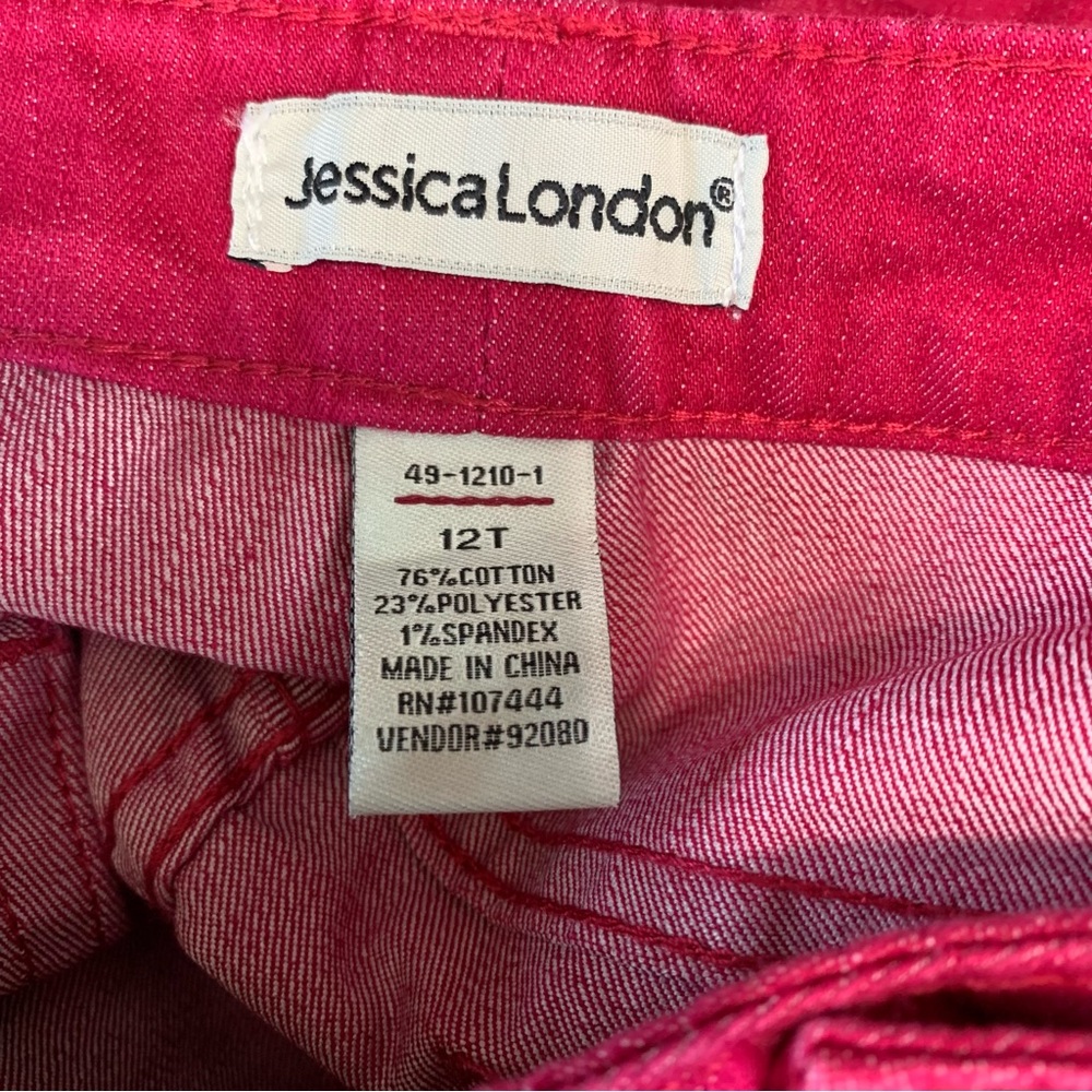JESSICA LONDON Vibrant Pink Flared Jeans Sz 12Tall - Picture 4 of 4